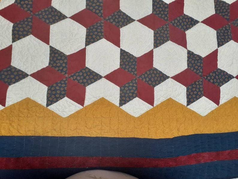 Handpieced, Handquilted Star Quilt Full Coverlet Size 73 X 73 Inches Etsy