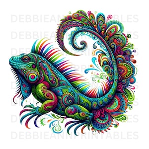 Iguana PNG, Digital Download, High Resolution PNG File, Transparent Background, Instant Download