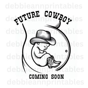 Futuro Cowboy PNG, SVG, Cowboy Sublimation png, Design de gravidez, Western png, Line Dancer Png, Maternidade Png, Mãe -Final -Ser SVG, Em breve