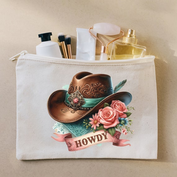 Howdy Cowboy Hat With Flowers Png, Country Girl Design Png  display picture 3