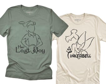 Pan and Tink Couples T-Shirts: Matching His & Hers Gift