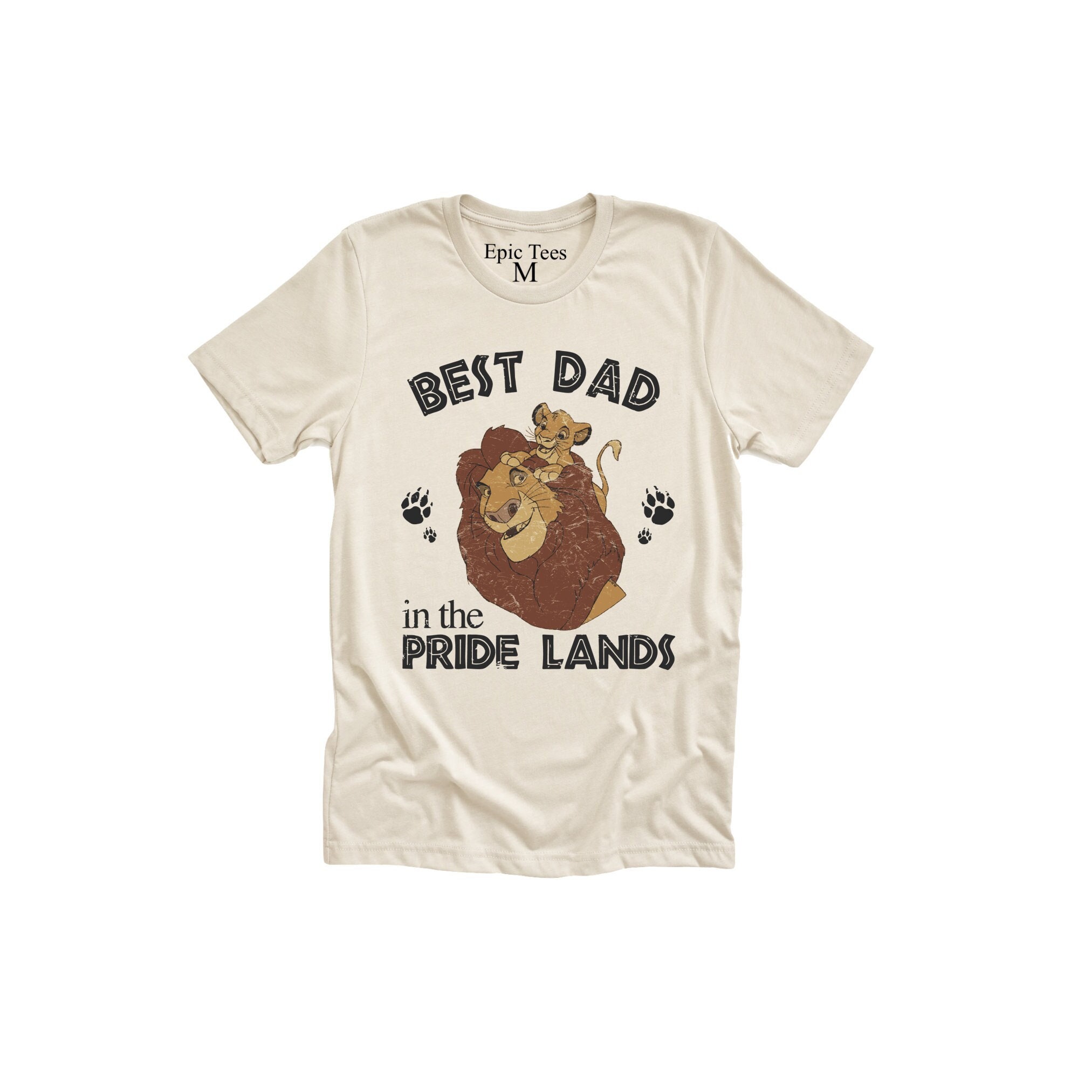 Disney The Lion King Simba Papa Día del Padre Father’s Day - Short Sleeve  Cotton T-Shirt for Adults - Customized-Royal Heather