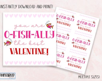 O-FISH-ALLY the best Valentine! - Instant Download and Printable