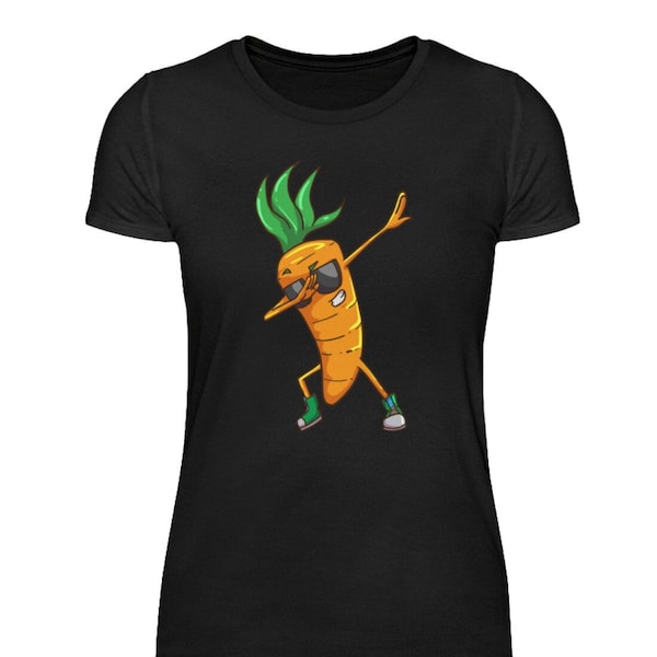 Lustige Karotte Shirt Karotten Gemüse Vegan Veganer Möhre Mohrrübe  - Damenshirt