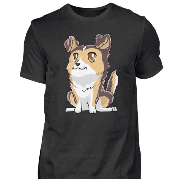 Shetland Sheepdog T-Shirt Hund Sheltie Kawaii  - Herren Shirt