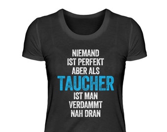 Taucher T-Shirt Tauchen Apnoetaucher Freitaucher Tauchsport  - Damen Premiumshirt