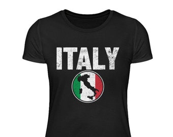 ITALY Italien Urlaub Italienische Flagge Italiener  - Damenshirt