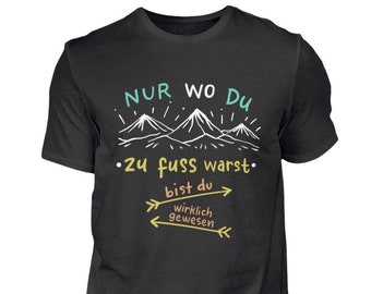 Wander T-Shirt Wanderer Wandern Trekking Hiking Berge Spruch Bergwandern  - Herren Shirt