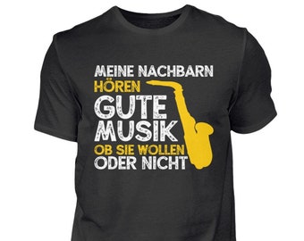 Saxophon Saxophonist Saxophonspieler Musik Musiker Musikinstrument - Distressed  - Herren Shirt