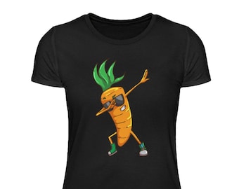 Lustige Karotte Shirt Karotten Gemüse Vegan Veganer Möhre Mohrrübe  - Damenshirt