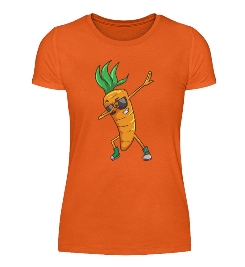 Lustige Karotte Shirt Karotten Gemüse Vegan Veganer Möhre Mohrrübe Damenshirt Bild 7