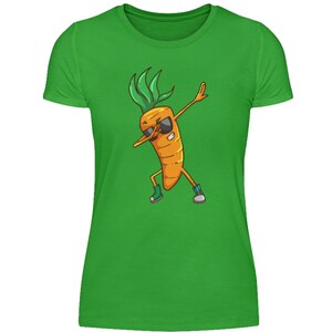 Lustige Karotte Shirt Karotten Gemüse Vegan Veganer Möhre Mohrrübe Damenshirt Bild 5
