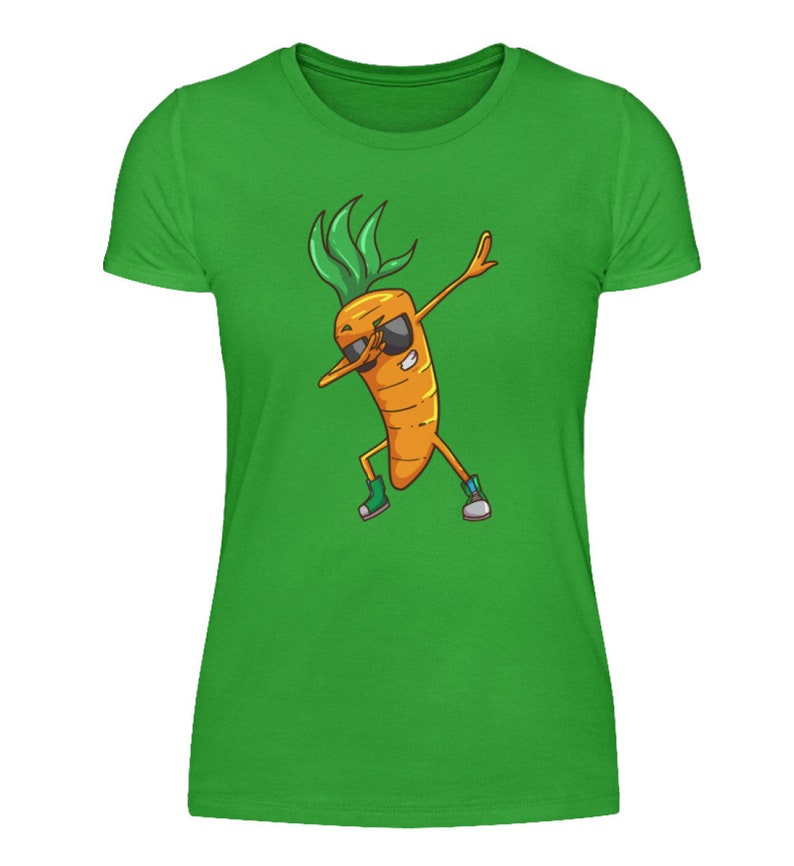 Lustige Karotte Shirt Karotten Gemüse Vegan Veganer Möhre Mohrrübe Damenshirt Bild 5