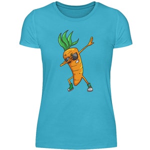 Lustige Karotte Shirt Karotten Gemüse Vegan Veganer Möhre Mohrrübe Damenshirt Bild 4