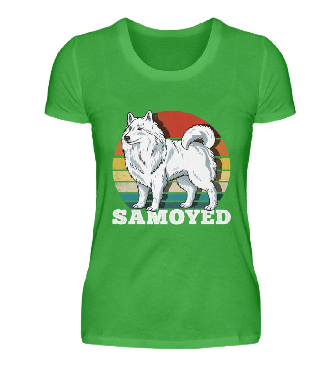 T-shirt Humour Samoyède DJ Avec Casque - Design Fun Musique, Coupe Classique, Manches Courtes - Pour Amoureux Des Chiens