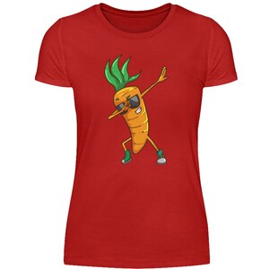 Lustige Karotte Shirt Karotten Gemüse Vegan Veganer Möhre Mohrrübe Damenshirt Bild 6