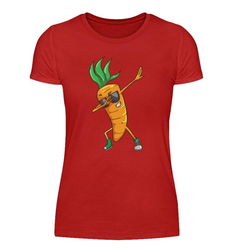 Lustige Karotte Shirt Karotten Gemüse Vegan Veganer Möhre Mohrrübe Damenshirt Bild 6