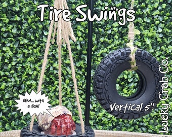 Hermit Crab Tire Swing Hermit Crab Toys Large Size 5 Inch Hermit Crab Enrichment The Lucky Crab Hermit Crab Feeding Dish