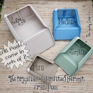 Hermit crab bubbler pools hermit crab pool hermit crab supplies hermit crab habitat  hermit crab decor hermit crab original hermit crab pool
