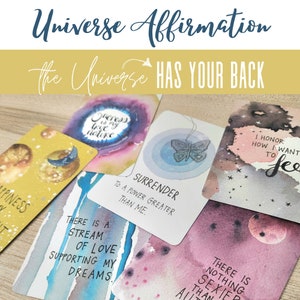 Oráculo "El Universo te respalda" - Tirada de 3 CARTAS - Entrega en 48 HORAS - Conexión con el Espíritu - Afirmaciones positivas y lectura del oráculo para ti