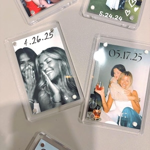 Bridesmaid Proposal Photo Frame, Custom Acrylic Fridge Magnetic Photo Frames with Personalized Photos, Bridal Party Gift with Custom Date