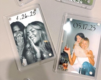 Bridesmaid Proposal Photo Frame, Custom Acrylic Fridge Magnetic Photo Frames with Personalized Photos, Bridal Party Gift with Custom Date