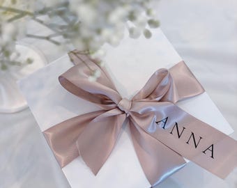 Personalized Gift Box, Magnetic Box with Custom Ribbon, Bridesmaid Custom Proposal Boxes with Name, Luxury Wedding Gift, Gift box for her