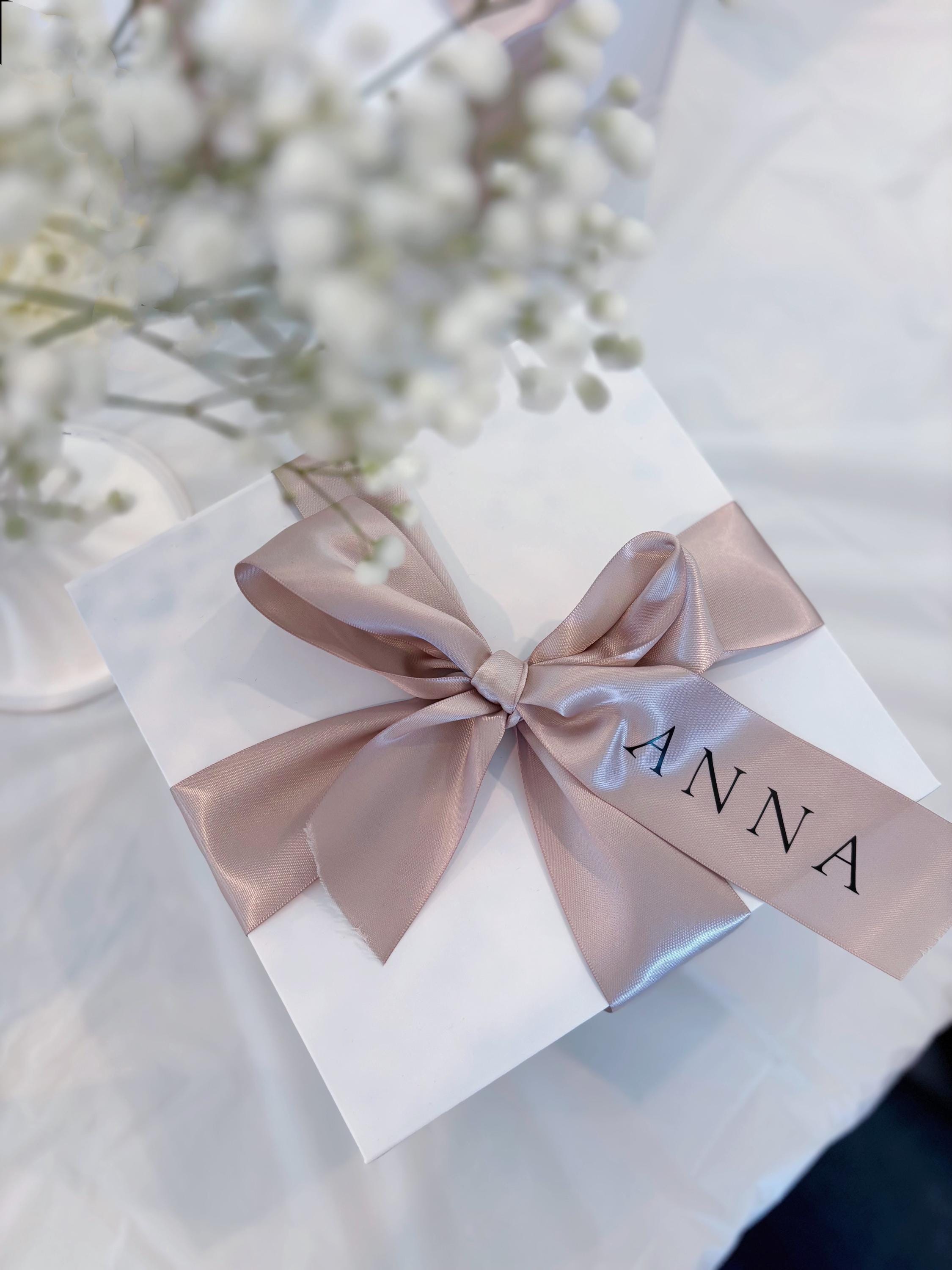 Personalized Satin Ribbon, Customized Ribbon for Bridesmaid Proposal Box, Ribbon With Name for Bridesmaid Gift Box,