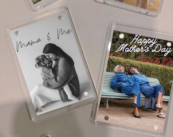 Mother of the Bride Gift, Custom Acrylic Fridge Magnetic Photo Frames with Personalized Photos, Personalized Photo Frame Gift