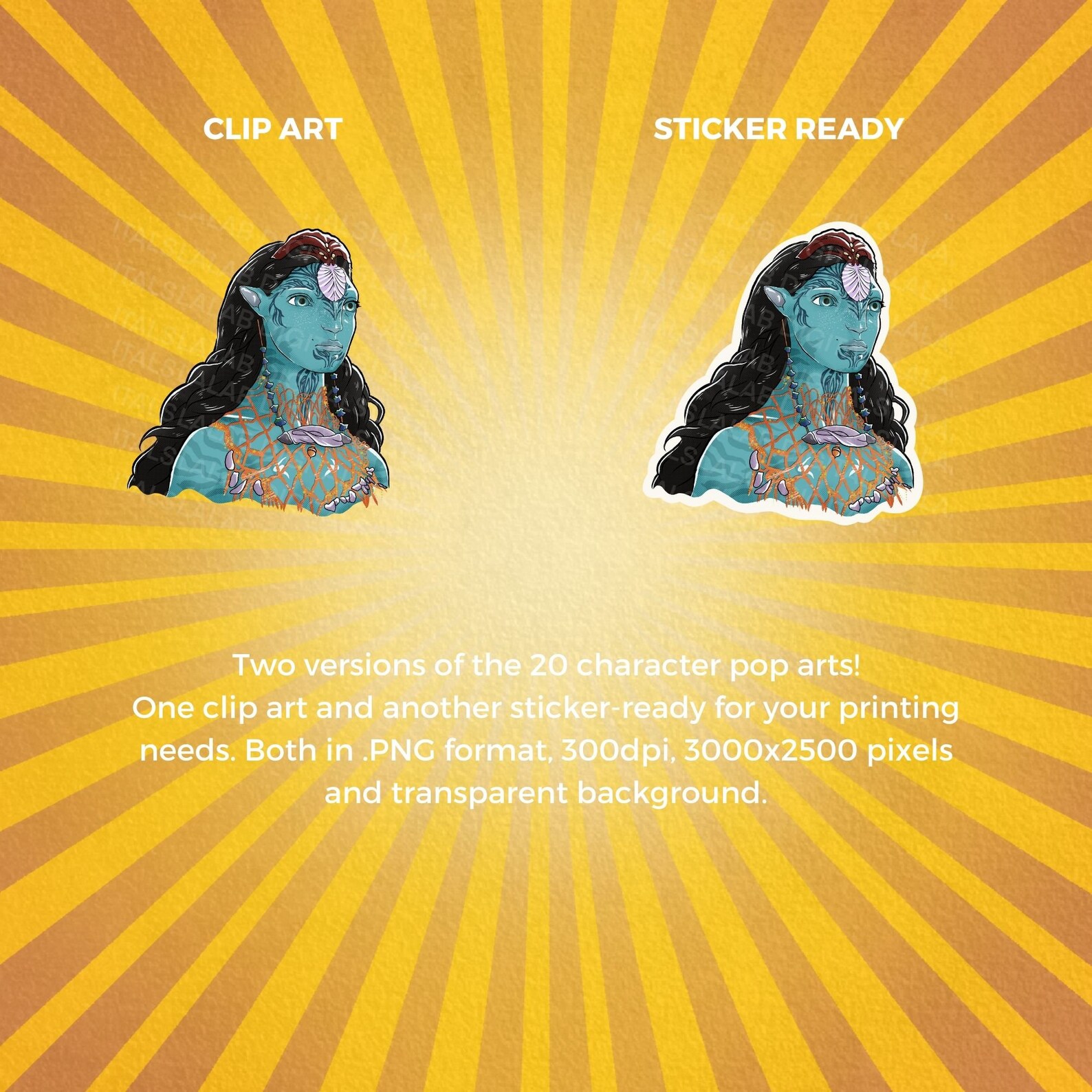 20 Iconic Movie Characters Clip Art Stickers Digital Download