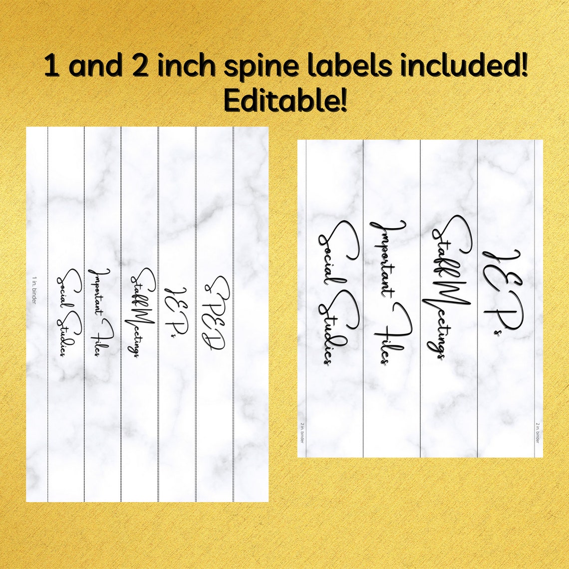 Editable Marble Binder Covers &amp; Spines | Printable | Teacher Binders ...