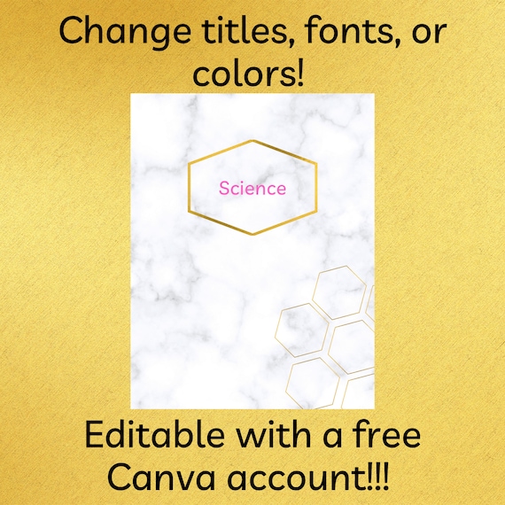 Editable Marble Binder Covers & Spines Printable Teacher - Etsy