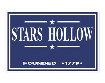 Naklejka na znak miasta Stars Hollow