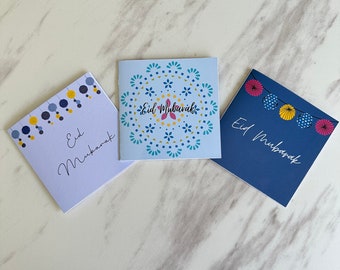 Eid Mubarak Cards - Assorted Pack of 10 | Islamic Gifts | Islamic Celebration