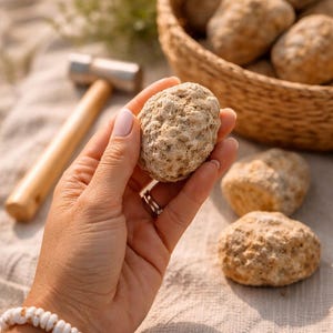 Uncracked Mini Geode – Break Your Own Crystal Surprise | STEM Gift | Crystal Mystery Rock