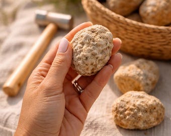 Mini geoda sin romper: descubre tu propia sorpresa de cristal / Regalo STEM / Roca misteriosa de cristal