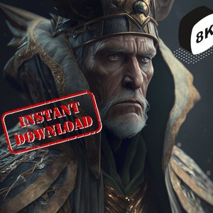 Tarot Digital Art The Emperor Major Arcana Tarot Card Art Office Art Wall Décor Tarot Drawing Entrée Art Divination Art Téléchargement instantané