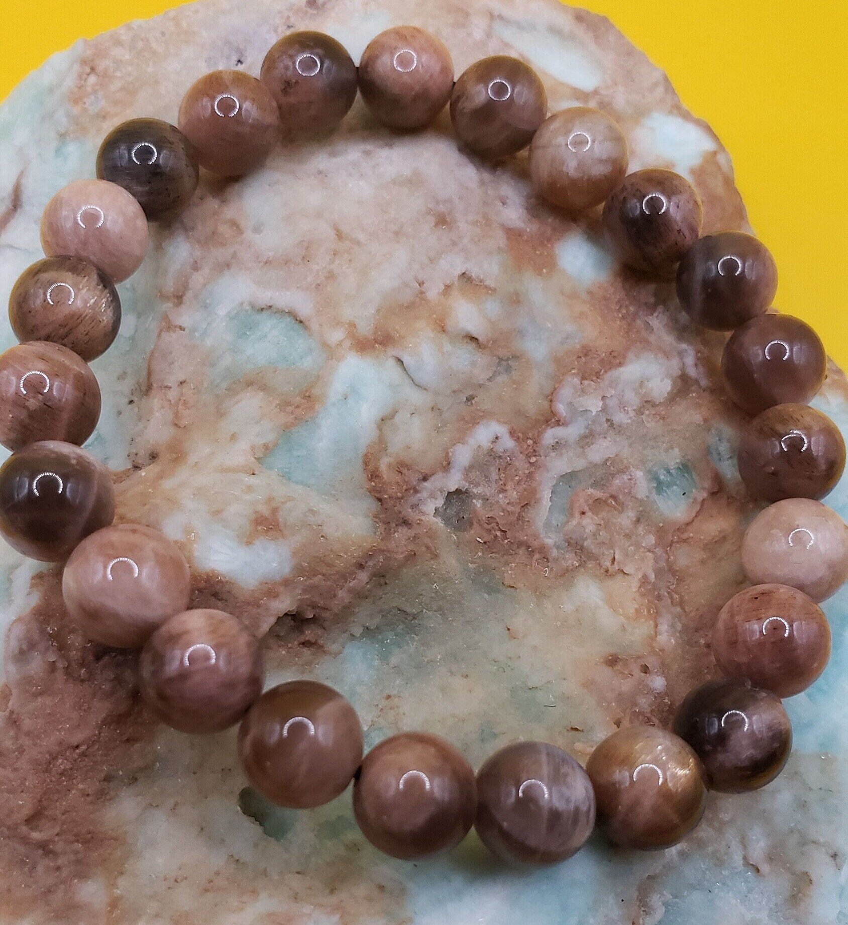 One (1) Black Moonstone Stretch Bracelet Mystical Stones Boho Chic Celestial Inspired Protective Energy Gift for Her Minimalist Jewelry