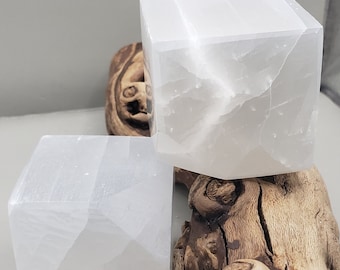 Selenite Cube: Cleansing Crystal for Meditation, Chakra Alignment