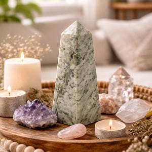 Tree Agate Towers – Earth’s Stewards of Calm & Grounded Growth Crystal Altar Decor