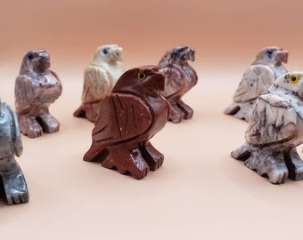 Kristall Adler Schnitzerei, Krafttier Figur - Wohnkultur Geschenk