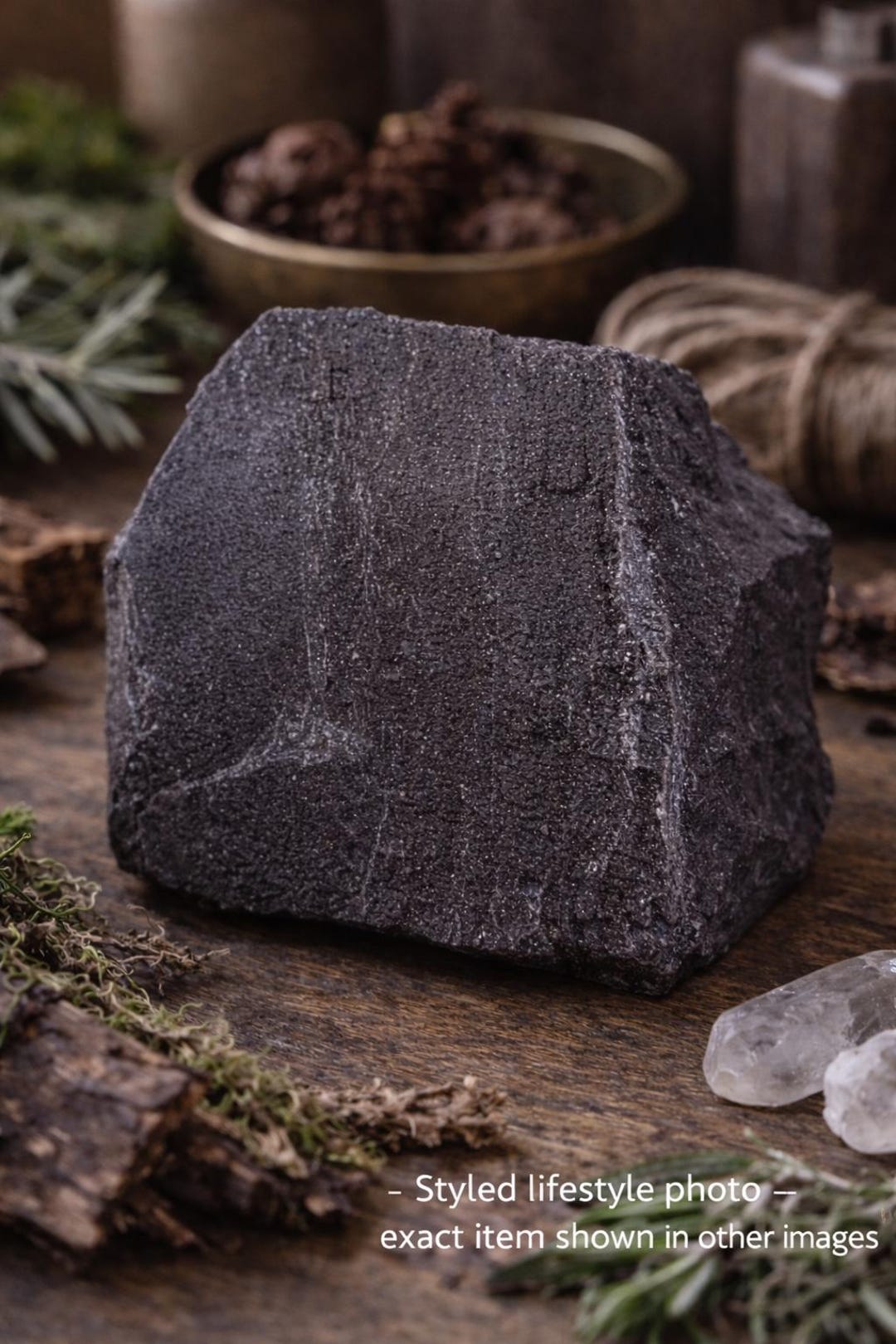 Black Petrified Wood Specimen: Sparkling Quartz Mineralized Fossil