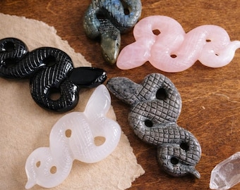 Crystal Snake Carving, Geist-Totem-Tierdekor