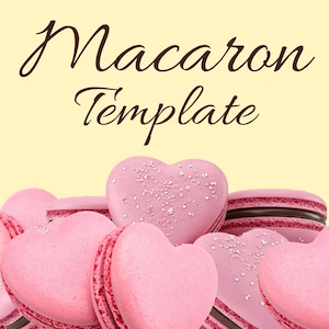 Macaronmall Hjärta, Stjärna, Kanin, 8,5 x 13 Bakguide, (PDF-, JPG- och PNG-format)