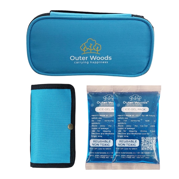 Outer Woods Insulated Insulin Cooler Travel Pouch | Insulin Cooler Carry Bag | Keep Insulin Coo for 6 to 8 Hours | Insulin Pen Cooler Pouch