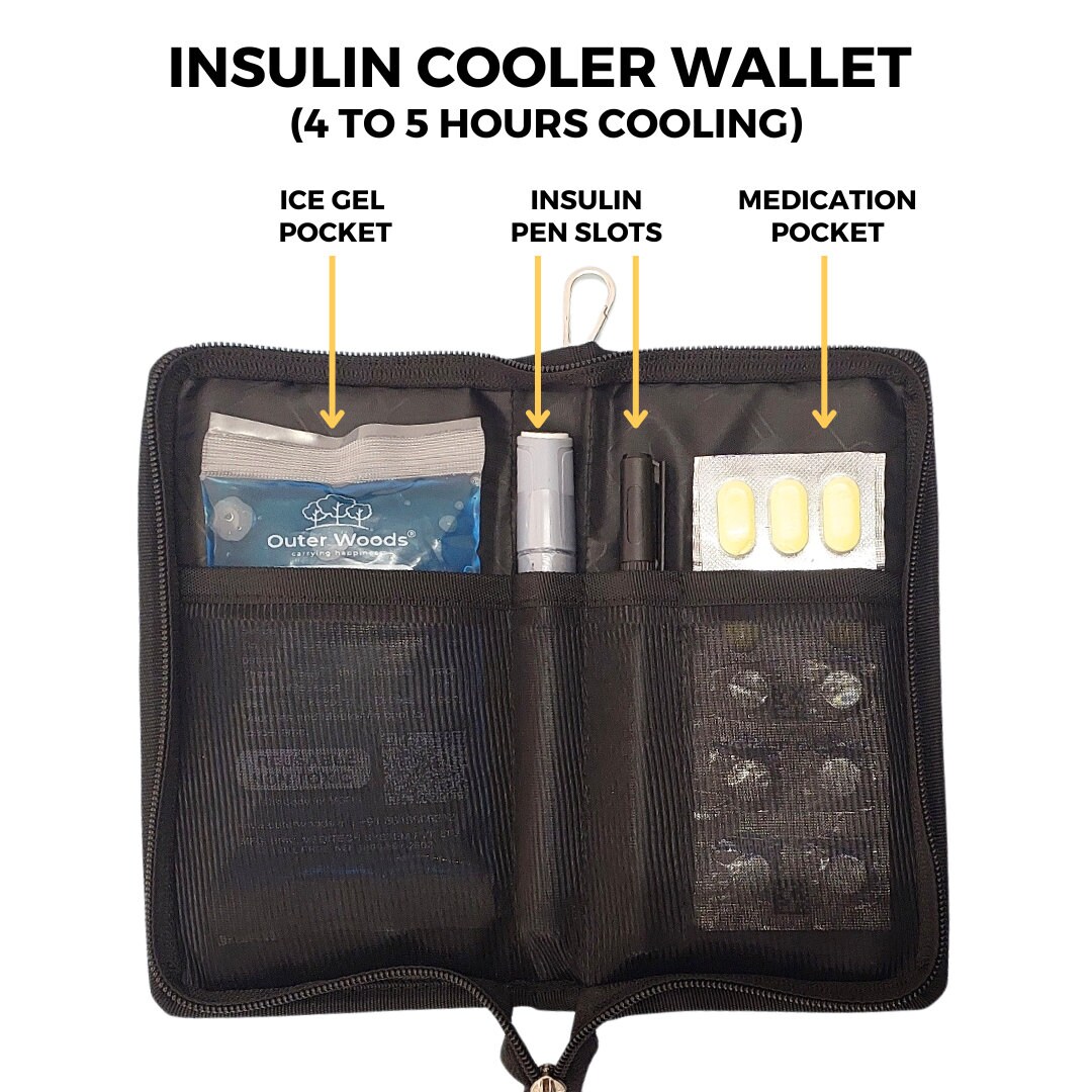 Outer Woods Insulin Cooling Wallet for Diabetics With Two Free Ice Gel