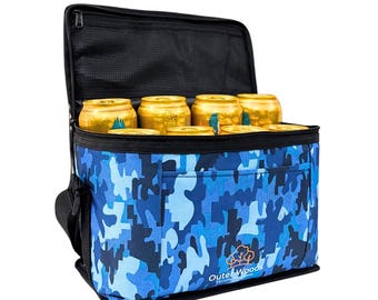 Geïsoleerde koeltas voor blikjes: draagbare picknick- en bierkoeler buitenhout