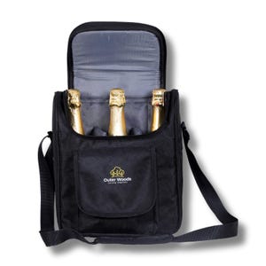Cooler Bag | Outer Woods 3 Bottle Insulated Carrier for Wine, Whiskey & Beer | 6+ Hours of Cooling Soft Cooler