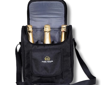 Izolowana torba termiczna na 3 butelki: wino, piwo, whisky