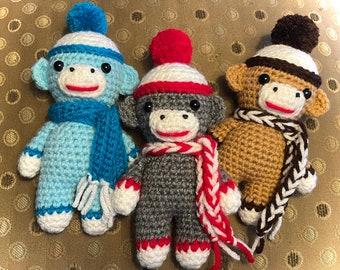 Mono calcetín mini - Patrón PDF Amigurumi (ganchillo)